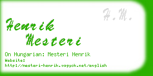 henrik mesteri business card